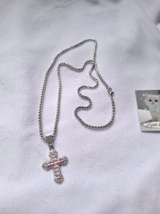 Cross y2k pink