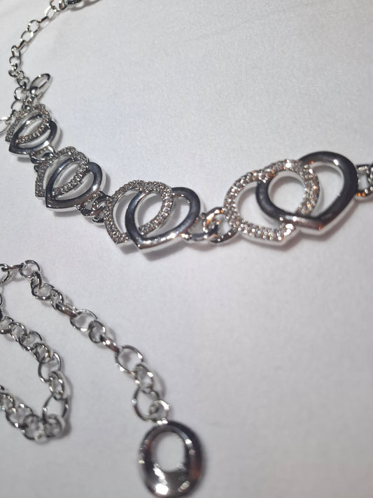 Cinturon corazones strass
